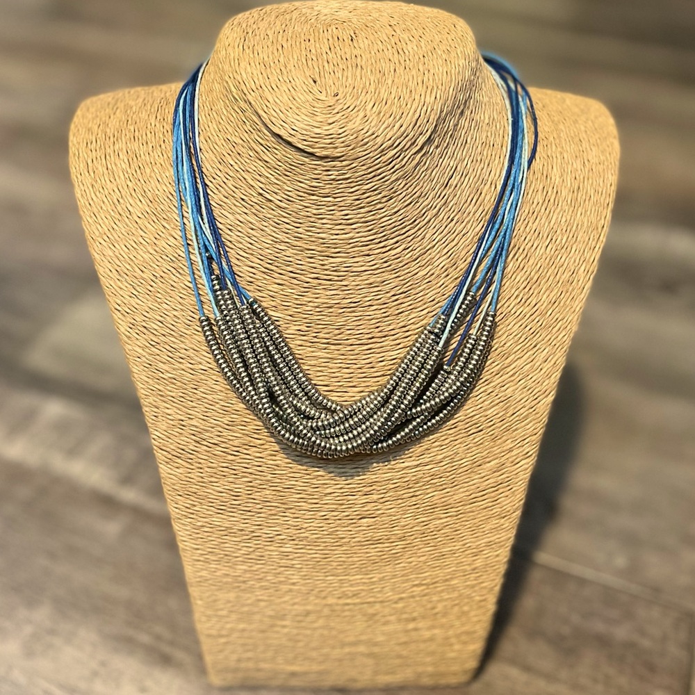 Handmade Leather And Silver Necklace